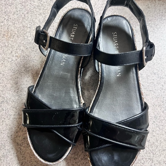 Stuart Weitzman Black and White Women's platform sandals size 7.5 - Picture 12 of 13